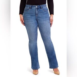 Jordache Curvy Bootcut Jeans Women’s Size 14 Mid Rise Stretch Denim NWT